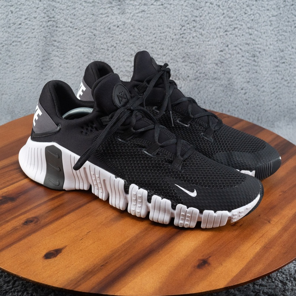 Size 14 - Nike Free Metcon 4 Black White 2021 Gym Crossfit Workout